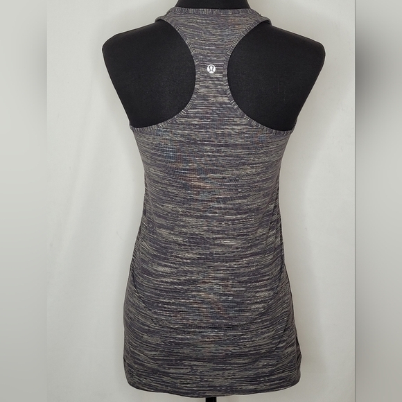 Lululemon Cool Racerback Marled Knit Yoga Workout Tank Top - Size 6 - Picture 2 of 7